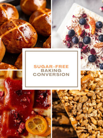 Sugar-free baking conversion title page.