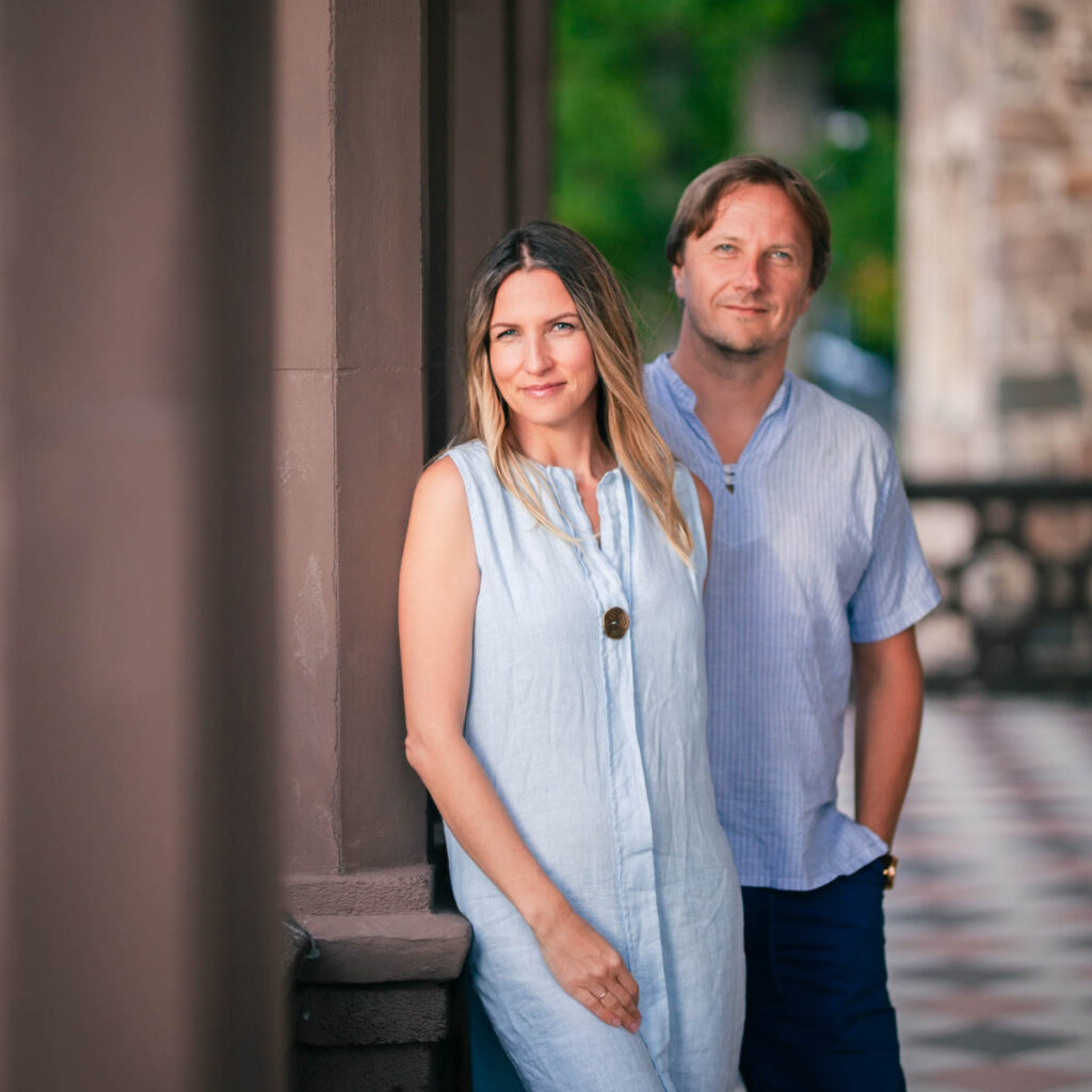 Portrait of Foodywise editors Edgars and Liga.