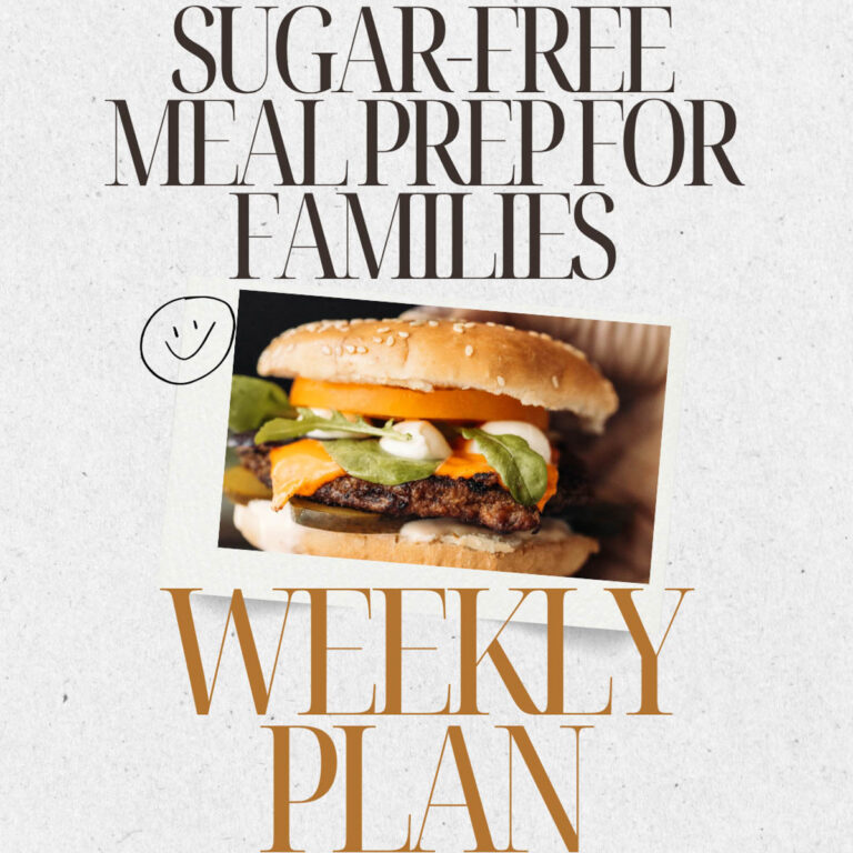 Sugar-free meal prep for families guide thumbnail image.